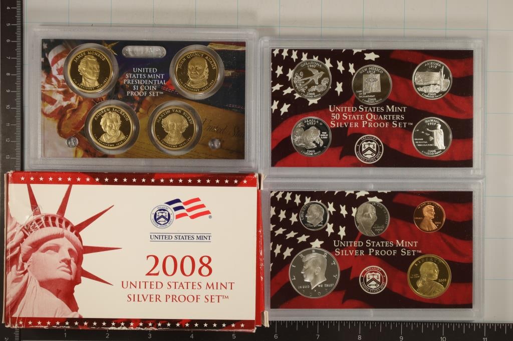 2008 US SILVER PROOF SET (WITH BOX) AND (1 of 2)
