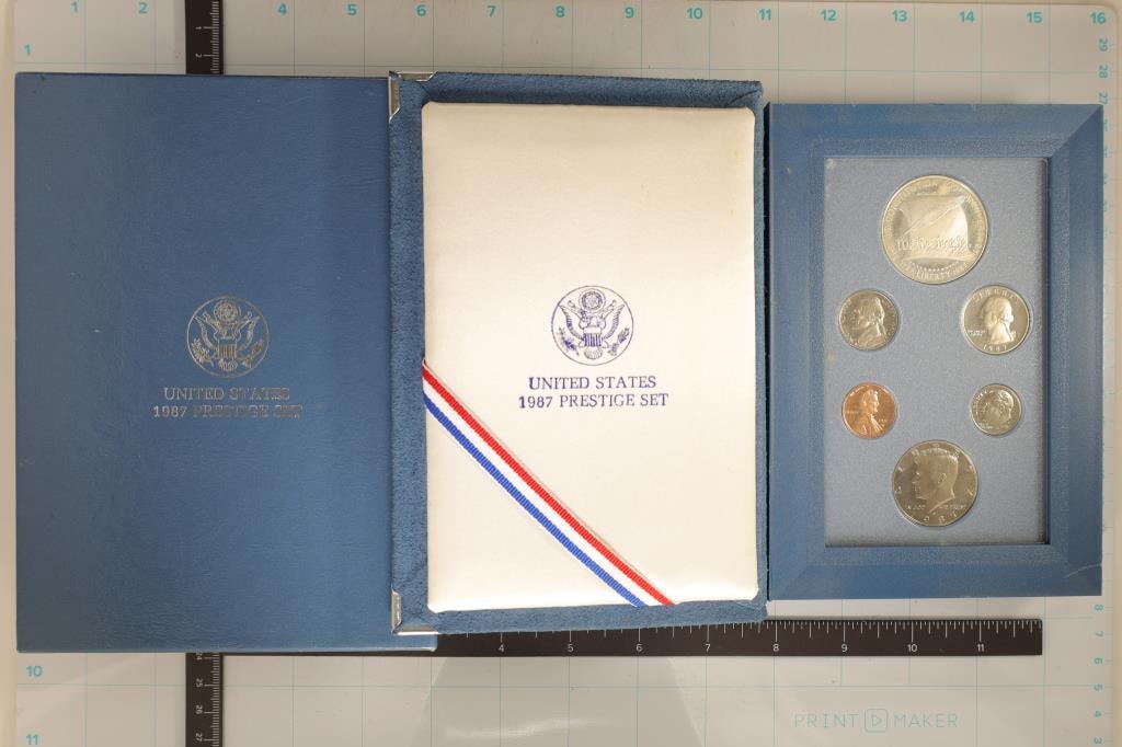 1987 US PRESTIGE PROOF SET WITH BOX AND (1 of 2)