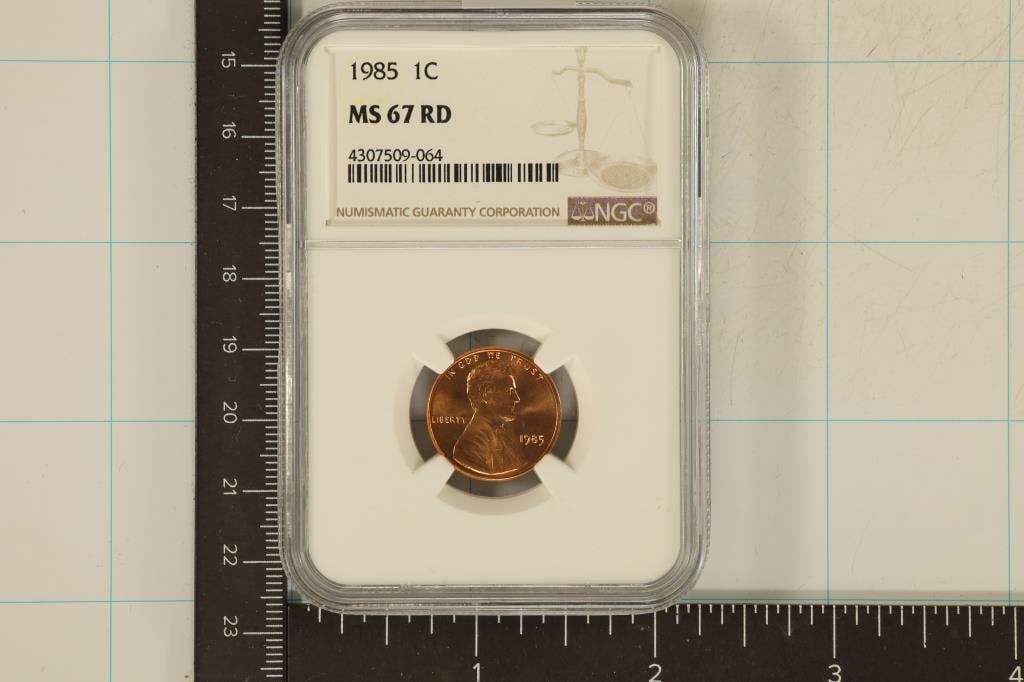 1985 LINCOLN CENT NGC MS67RD (1 of 2)