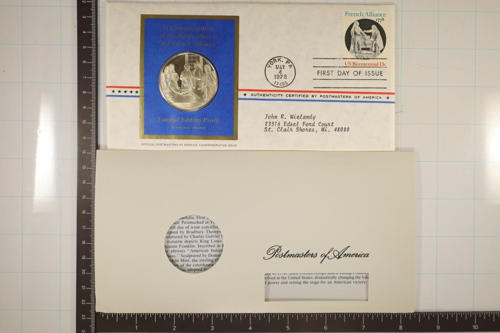 .8 OZ. PROOF STERLING SILVER ROUND IN FDC IN (1 of 2)