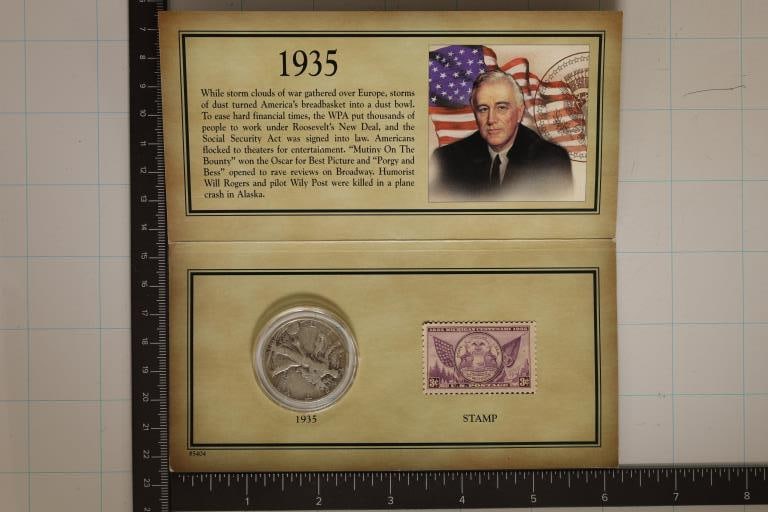 HISTORIC WALKING LIBERTY HALF DOLLAR & STAMP SET (1 of 4)