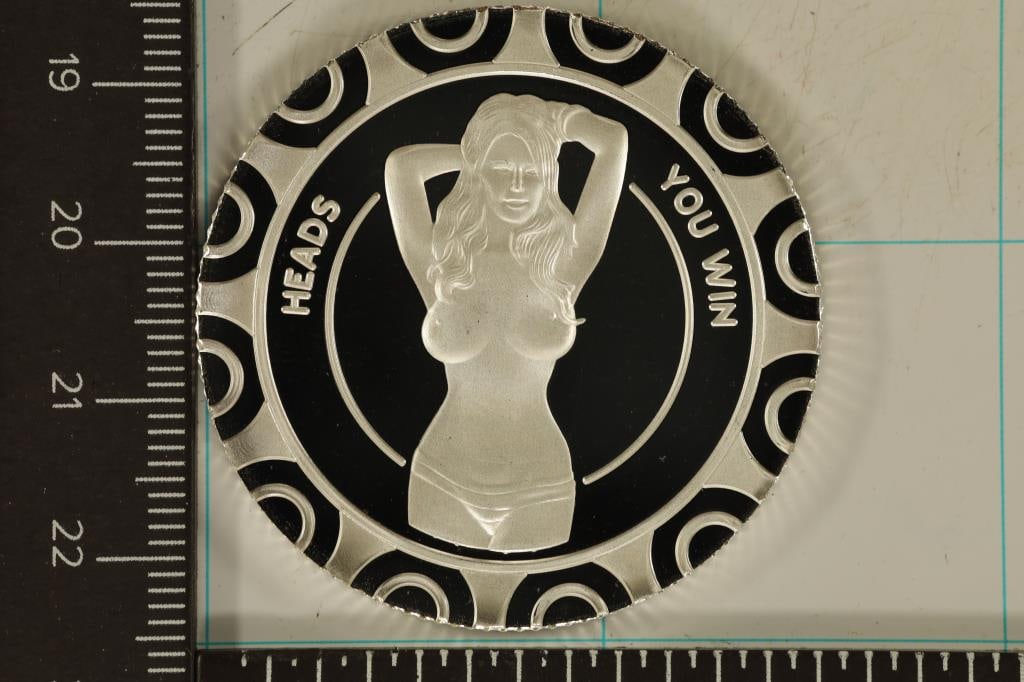 1 TROY OZ .999 FINE SILVER PF ADULT THEMED ROUND (1 of 2)