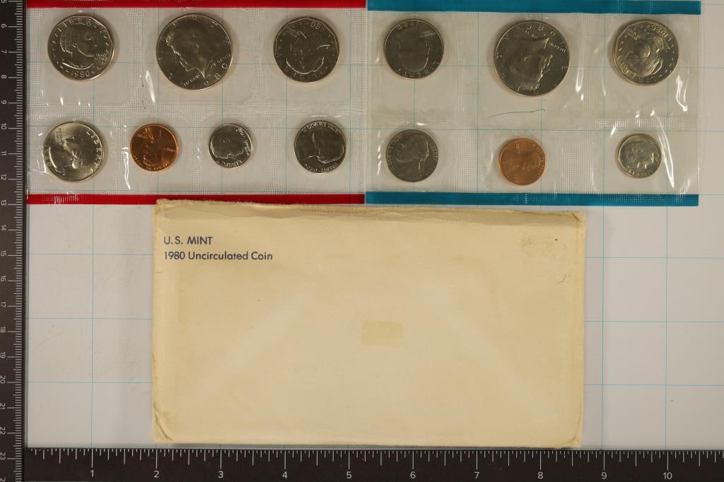 1980 US MINT SET (UNC) P/D/S (WITH ENVELOPE) (1 of 2)