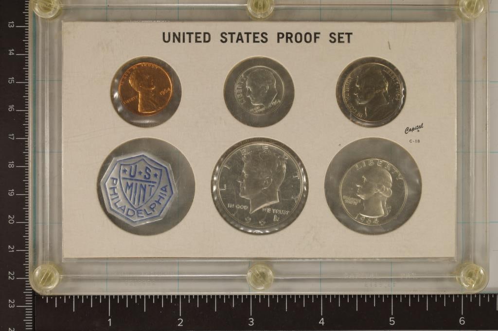 1964 US SILVER PROOF SET IN CAPITAL PLASTICS CASE (1 of 2)