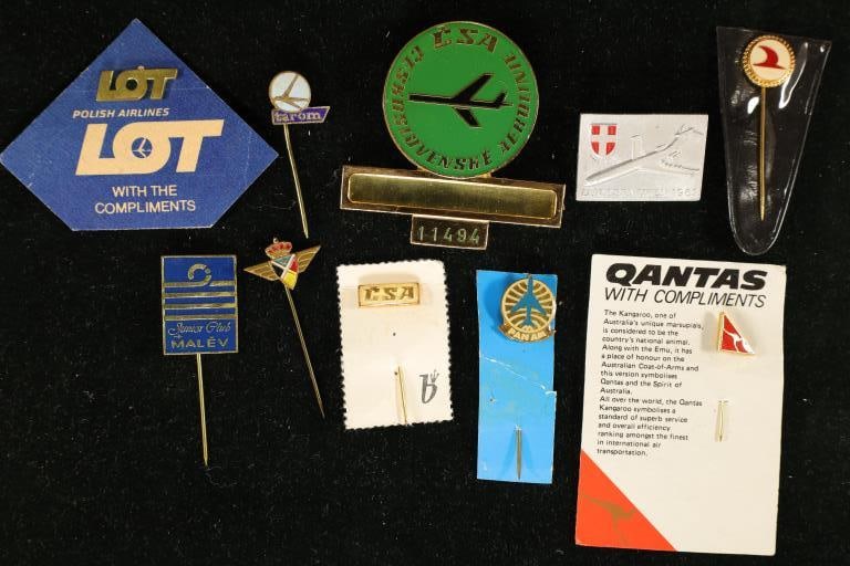10-ASSORTED FOREIGN METAL AIRPLANE PINS: POLISH (1 of 2)