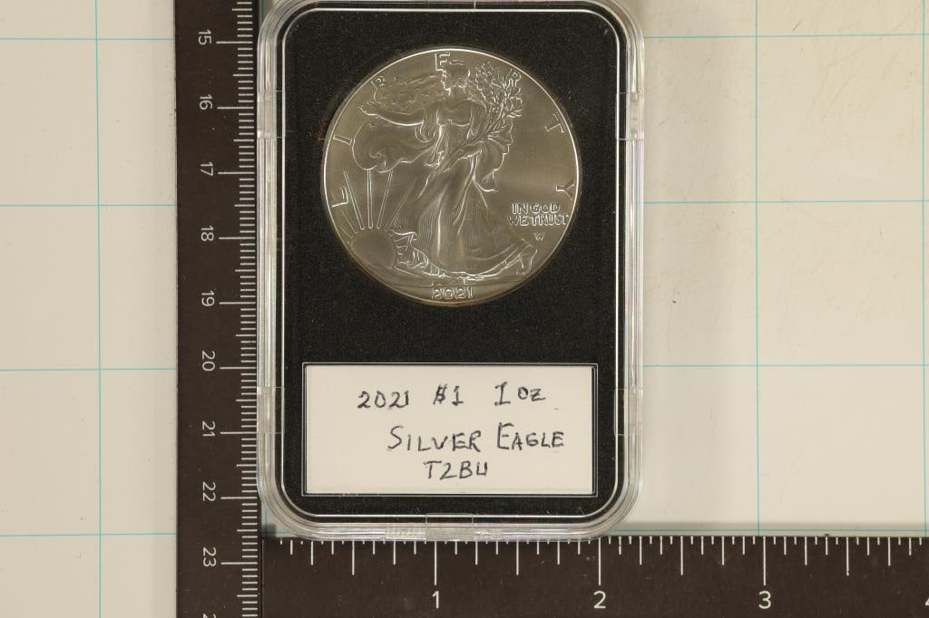 2021 TYPE 2 AMERICAN SILVER EAGLE 1 OZ. SILVER (1 of 2)