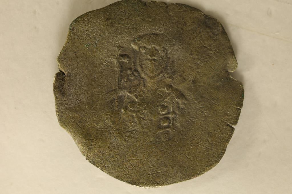 JESUS CHRIST ON BYZANTINE ANCIENT COIN: HALF DOLLAR SIZE
