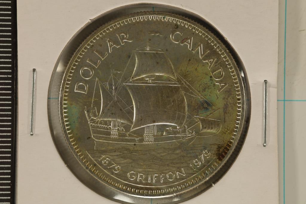 1979 CANADA SILVER GRIFFON DOLLAR .3750 OZ. ASW (1 of 2)