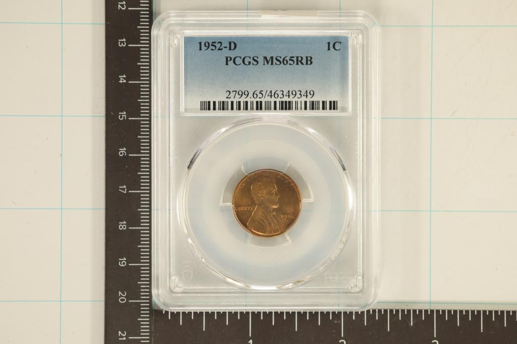 1952-D LINCOLN CENT PCGS MS65RB (1 of 2)