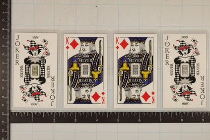 4-2.5 GRAINS .999 FINE SILVER INGOTS IN LAMINATED