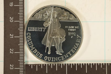 1992-P US PROOF SILVER DOLLAR COLUMBUS