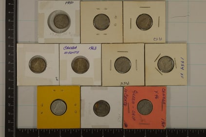 10-1950-1966 CANADA SILVER TEN CENTS