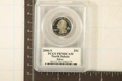 2006-S SILVER NORTH DAKOTA QUARTER PCGS PR70 DCAM