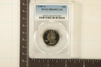 1989-S WASHINGTON QUARTER PCGS PR69 DCAM