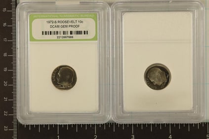 2 ROOSEVELT DIMES: 1972-S DCAM PROOF AND 2006-S