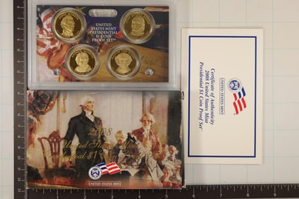 2008 US PRESIDENTIAL DOLLAR 4 COIN PF SET WITH BOX