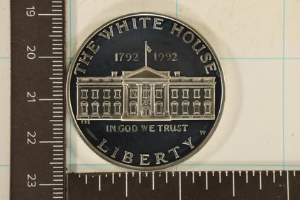 1992-W PROOF SILVER DOLLAR WHITEHOUSE 200TH