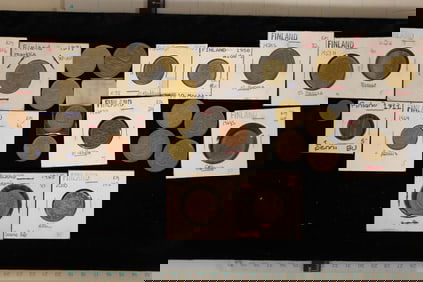 22 ASSORTED FINLAND COINS FROM 1911-2000: 5-FIVE