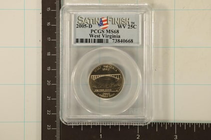 2005-D WEST VIRGINIA QUARTER PCGS MS68