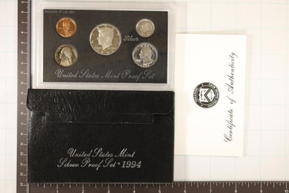 1994 US SILVER PROOF SET (WITH BOX) WITH CERT.