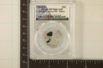 2010-S SILVER GRAND CANYON N.P. QUARTER PCGS PR70