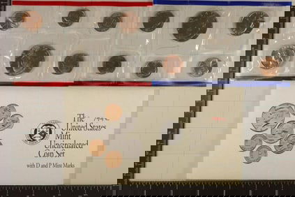 1992 US MINT SET (UNC) P/D (WITH ENVELOPE)