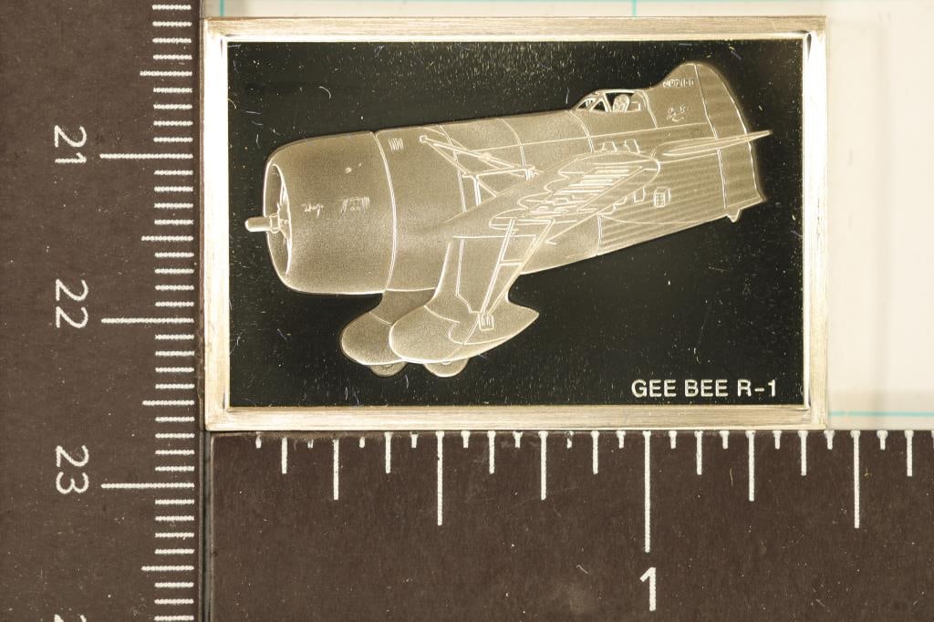 .60 TROY OZ. PROOF STERLING AIRPLANE INGOT: (1 of 2)