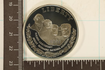 1991-S US PROOF SILVER MT. RUSHMORE DOLLAR