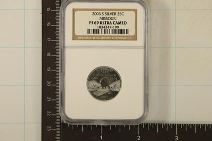 2003-S SILVER MISSOURI QUARTER NGC PF69 ULTRA CAM
