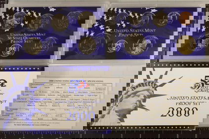 2000 US PROOF SET (WITH BOX) & WITH CERTIFICATE