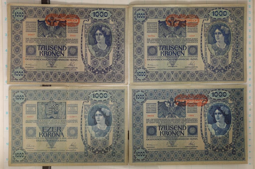4-1902 AUSTRIA / HUNGARY 1000 KORONA LARGE BILLS: WATCH FOR OUR NEXT AUCTION ON MONDAY OCT. 28TH, 2024 AT 7 PM EDT