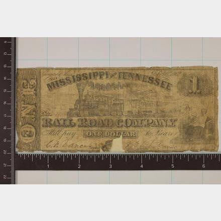 1862 MISSISSIPPI & TENNESSEE RAILROAD COMPANY (1 of 2)