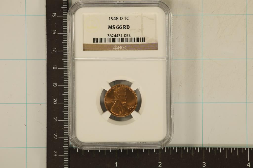 1948-D LINCOLN WHEAT CENT NGC MS66RD (1 of 2)
