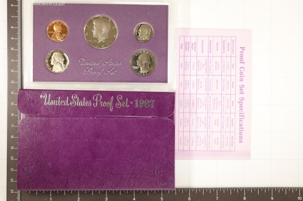 1987 US PROOF SET (WITH BOX) & WITH CERTIFICATE (1 of 2)