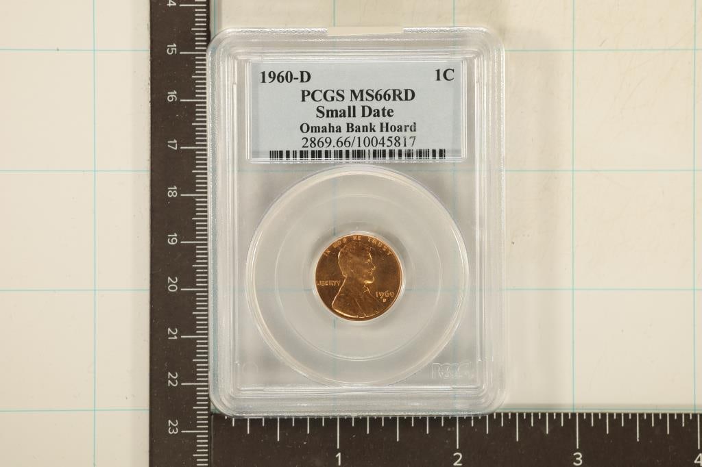 1960-D SMALL DATE LINCOLN CENT PCGS MS66RD (1 of 2)