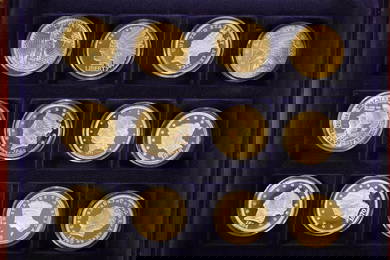 12 COIN REPLICA PROOF SET OF US GOLD COINS EACH