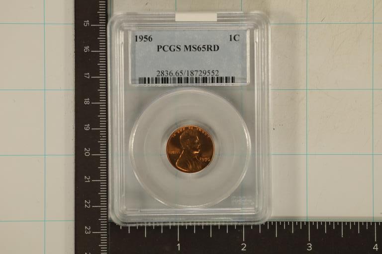 1956 LINCOLN WHEAT CENT PCGS MS65RD (1 of 2)