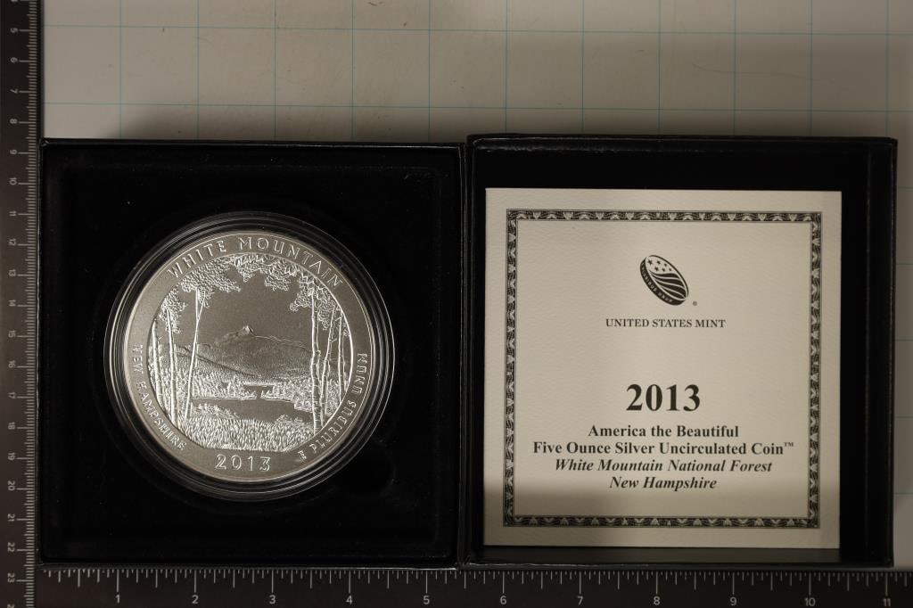 5 TROY OZ. .999 FINE SILVER 2013-P AMERICA THE (1 of 3)