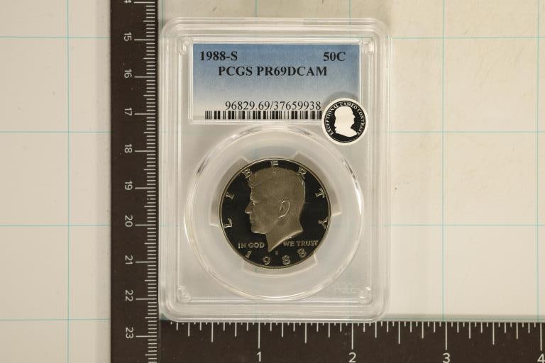 1988-S KENNEDY HALF DOLLAR PCGS PR69 DCAM (1 of 2)