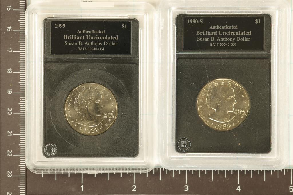 1980-S BU & 1999 BU SBA DOLLARS (1 of 2)