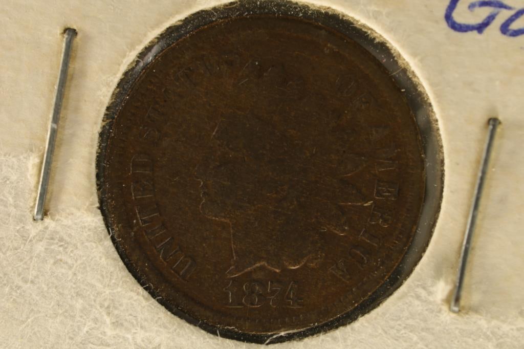 BETTER DATE 1874 INDIAN HEAD CENT (1 of 2)