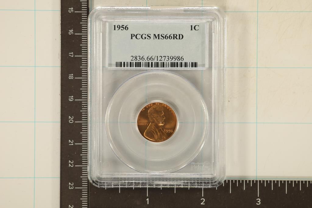 1956 LINCOLN WHEAT CENT PCGS MS66RD (1 of 2)