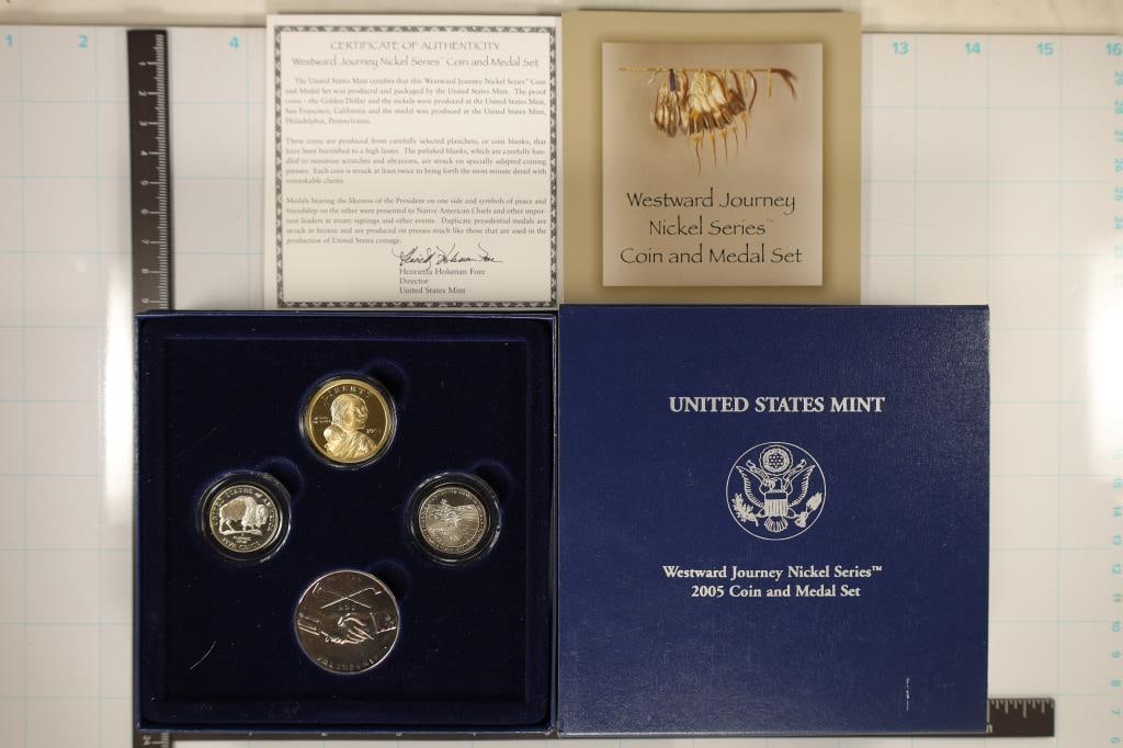 2005 WESTWARD JOURNEY NICKEL COIN & MEDAL SET (1 of 2)