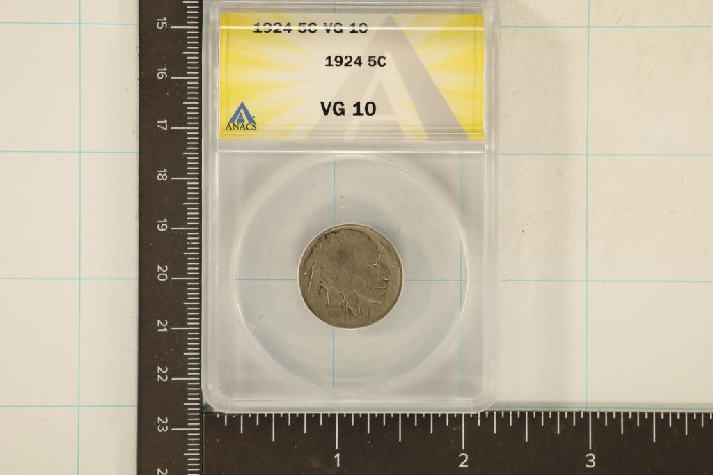 1924 BUFFALO NICKEL ANACS VERY GOOD 10 (1 of 2)