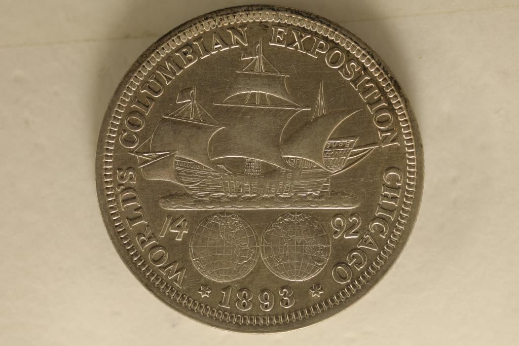 1893 COLUMBIAN EXPOSITION HALF DOLLAR SILVER (1 of 2)