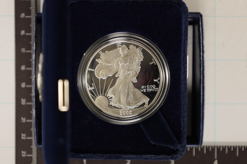 2002-W AMERICAN SILVER EAGLE. PROOF IN ORGINAL US (1 of 3)