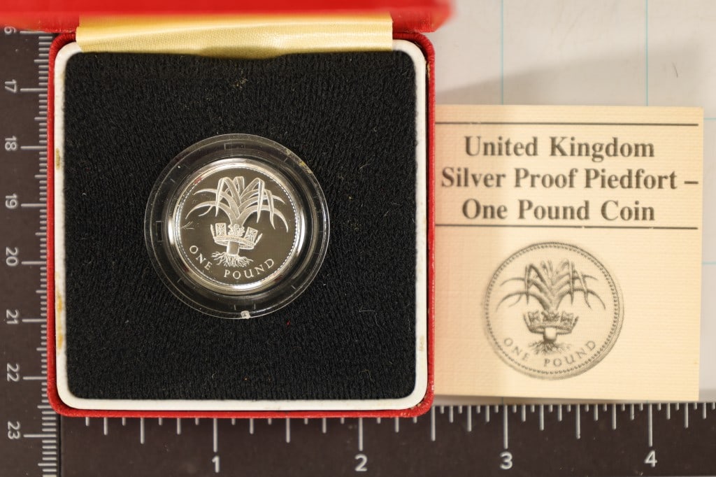 1985 UNITED KINGDOM SILVER PROOF 1 POUND PIEDFORT (1 of 3)
