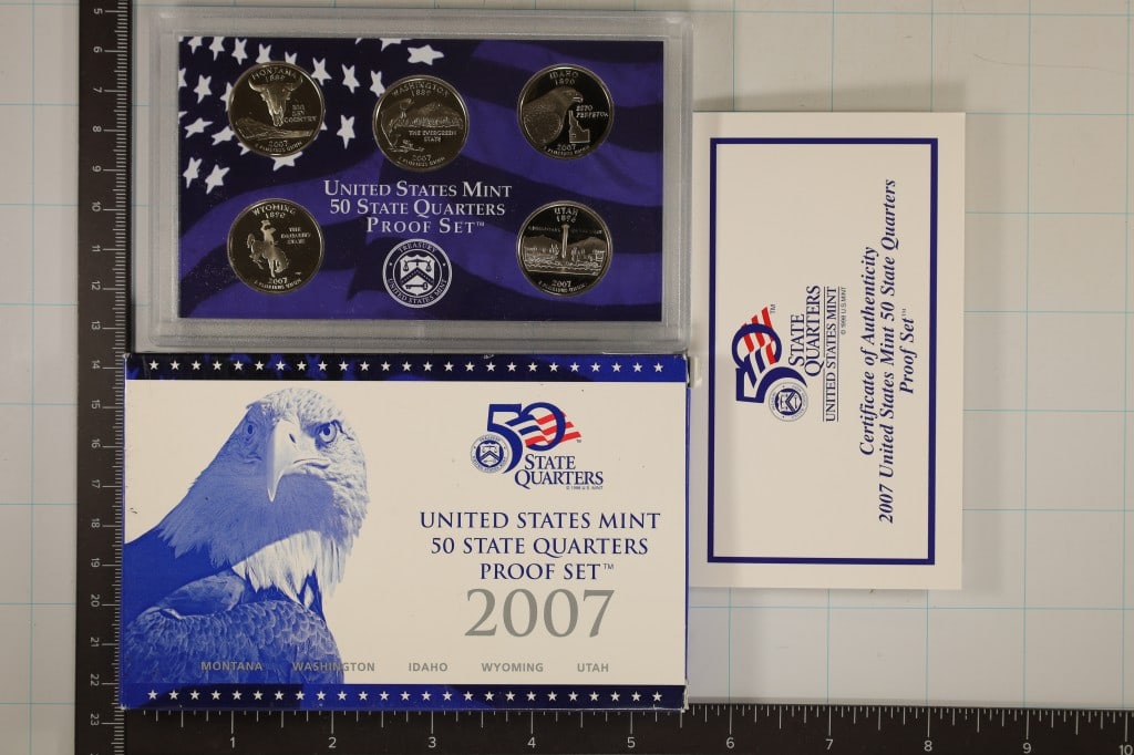 2007 US 50 STATE QUARTERS PROOF SET WITH BOX (1 of 2)