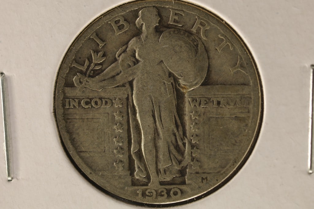 1930 SILVER STANDING LIBERTY QUARTER: WATCH FOR OUR NEXT AUCTION ON MONDAY DEC. 16TH, 2024 AT 7 PM EST