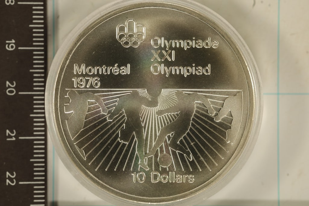 1976 CANADA SILVER UNC $10 OLYMPIC COIN 1.4453 OZ (1 of 2)
